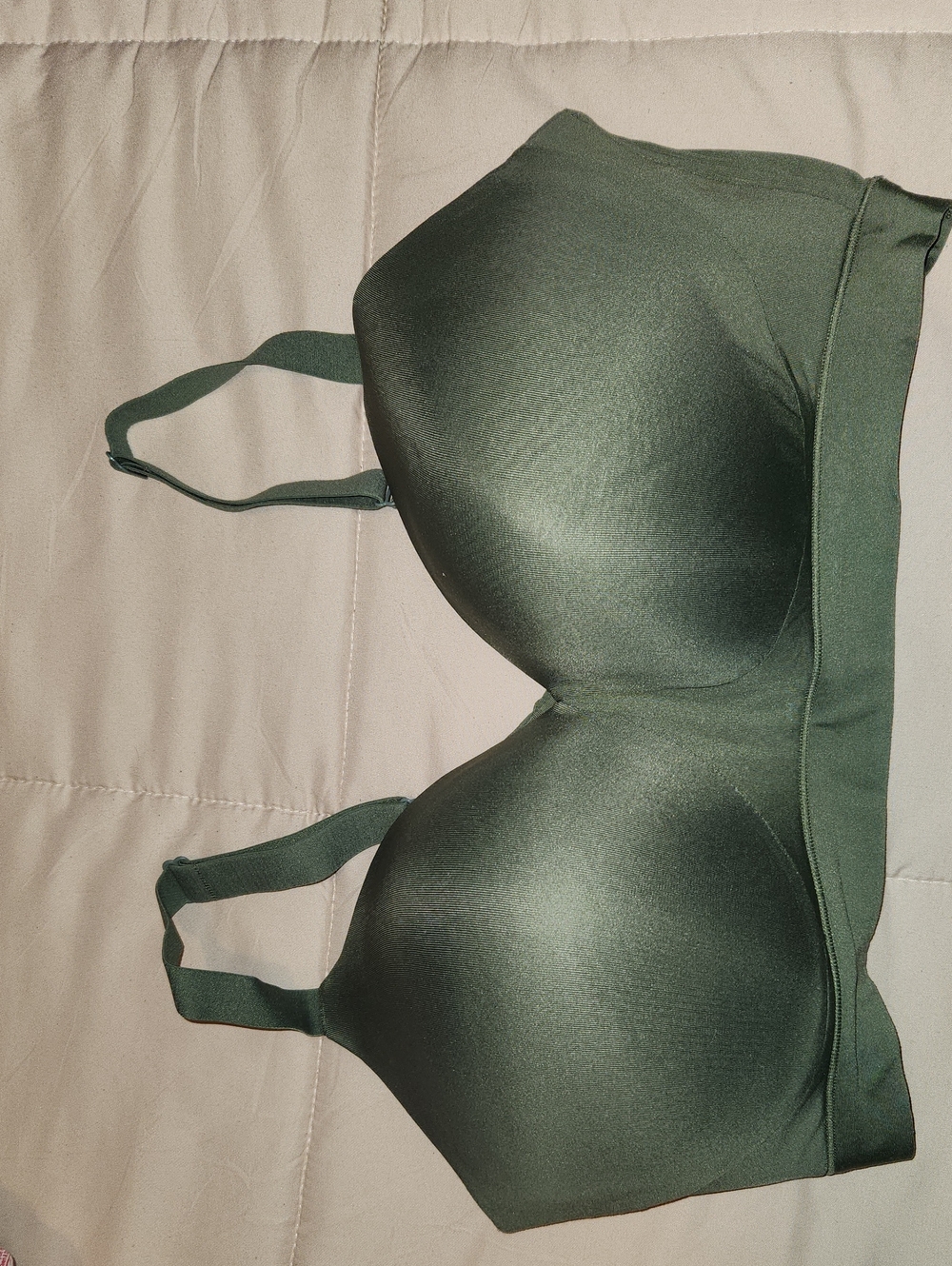 Cacique Olive Green Seamless Molded Bra